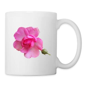 Vibrant_Pink_Rose_Bloom - Mug - white - Right