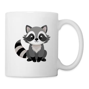 Petit raton laveur mignon - Mug blanc - blanc - Droite