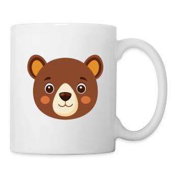 Cute bear face - Mug - white - Right
