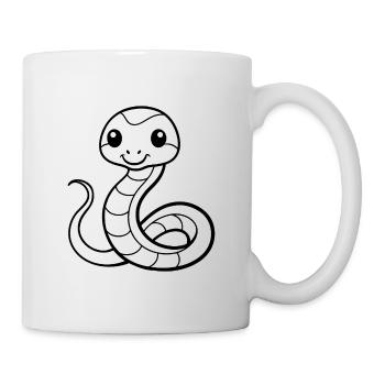 Cute baby snake - Mug - white - Right