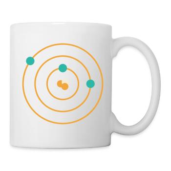 Atommodell - Physik Chemie Wissenschaft Nerd - Tasse - Weiß - Rechts