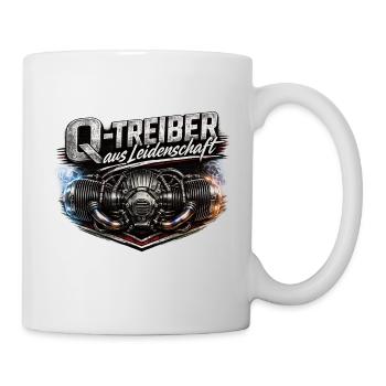 Q-Treiber aus Leidenschaft – Boxer Motor Design - Tasse - Weiß - Rechts