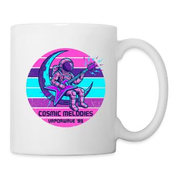 Astronaut Gitarre Weltall Rock Musik - Tasse - Weiß - Rechts