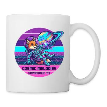 Astronaut Fox Space Retro Vaporwave - Mug - white - Right