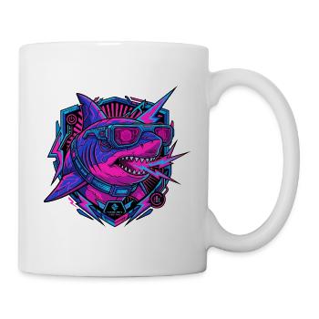 Cyber Hai Neon Gaming Synthwave - Mug - white - Right