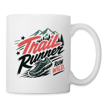 Coureur de trail. Run Wild - Mug blanc - blanc - Droite