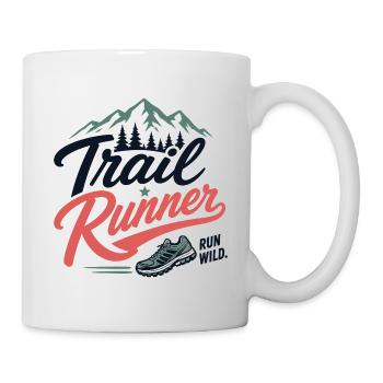 Coureur de trail. Run Wild - Mug blanc - blanc - Droite