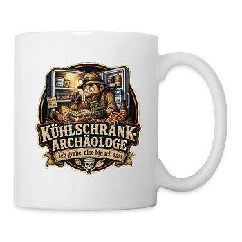 Kühlschrank Archäologe - Für alle Nachtkatzen - Tasse - Weiß - Rechts