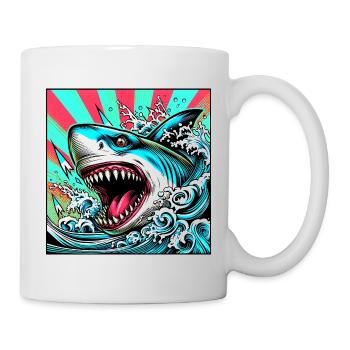 Requin - Mug blanc - blanc - Droite