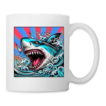 Requin - Mug blanc - blanc - Droite
