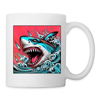 Requin - Mug blanc - blanc - Droite