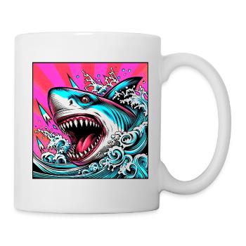 Requin - Mug blanc - blanc - Droite