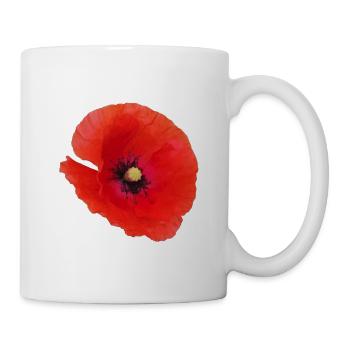 Vibrant_Red_Poppy_Flower - Mug blanc - blanc - Droite