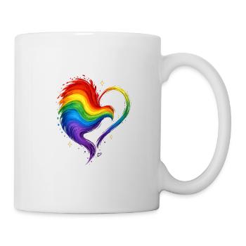 Regenbogen_Design_Heart - Mug blanc - blanc - Droite