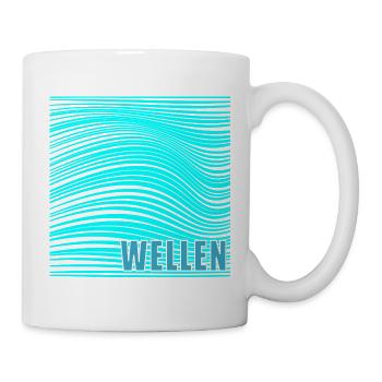 Surfing Sommer - Meer Wellen - Tasse - Weiß - Rechts