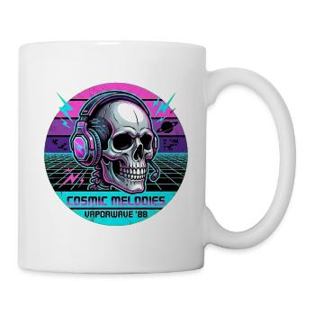 Retro Gaming Skeleton Vaporwave 88 - Mug - white - Right