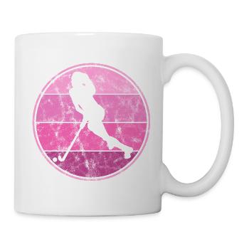 Hockey Feldhockey Hallenhockey Frauen Mädchen - Tasse - Weiß - Rechts