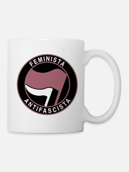 Feminista Antifascista Feminismus Statement - Tasse - Weiß