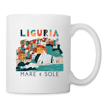 Liguria: Meer und Sonne - Tasse - Weiß - Rechts
