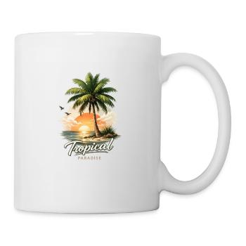 Tropical Paradise Sunset Beach Vibes - Mug - white - Right