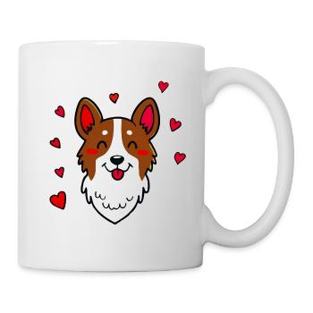 Border Collie mignon (Portrait comique) - Mug blanc - blanc - Droite