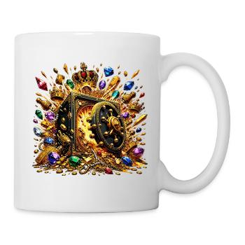 Goldschatz Glamouröse Schatztruhe - Tasse - Weiß - Rechts