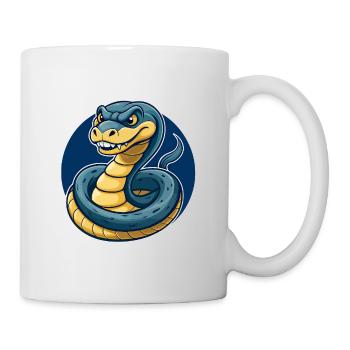 Anaconda Kawaii Mascot Cartoon Clipart Logo Badge - Mug - white - Right