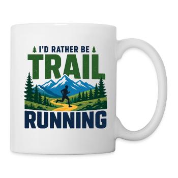 Je préfère faire du trail running - Mug blanc - blanc - Droite