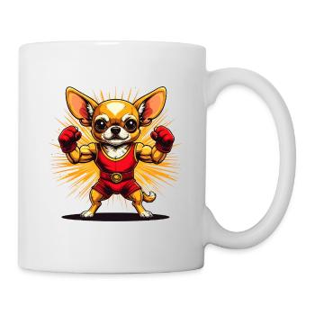 Pouvoir de super-héros chihuahua - Mug blanc - blanc - Droite