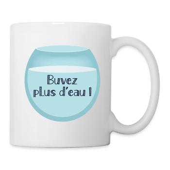 Buvez plus d’eau - Mug blanc - blanc - Droite