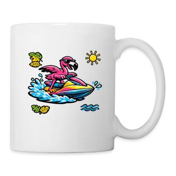 Flamingo Jet Ski Tropical Feeling - Mug - white - Right