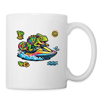 Ruée couleur jais Chama - Mug blanc - blanc - Droite