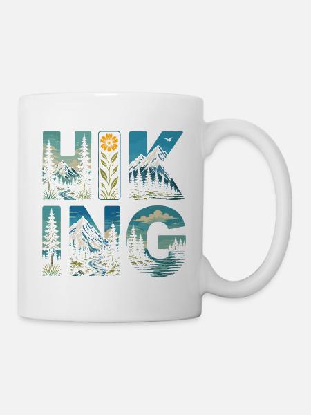 Wandern – Outdoor-Abenteuer - Tasse - Weiß