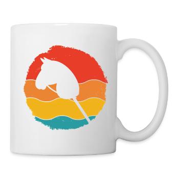 Coucher de soleil à cheval de loisir - Mug blanc - blanc - Droite