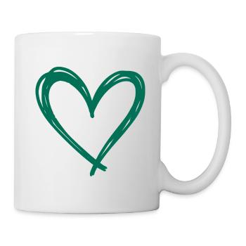 Cœur - Mug blanc - blanc - Droite