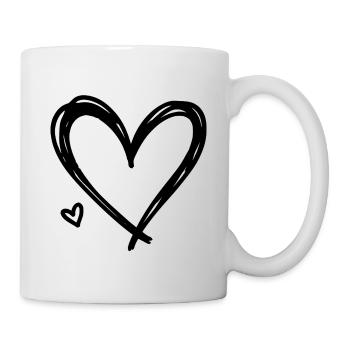 Herz - Tasse - Weiß - Rechts