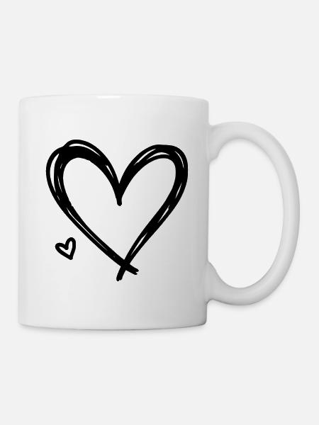 Herz - Tasse - Weiß