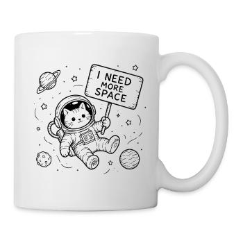 I need more freedom Cat in space - Mug - white - Right