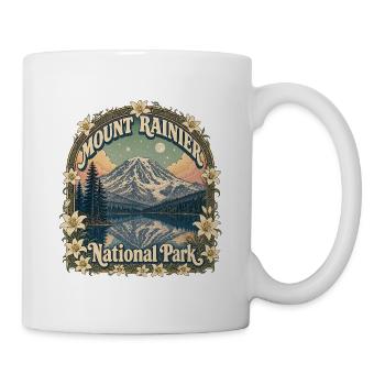Parc national du Mont Rainier, États-Unis, randonnée dans l’État de Washington - Mug blanc - blanc - Droite