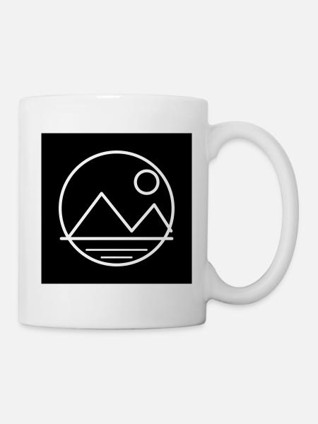 Moon and mountain landscape - Mug - white