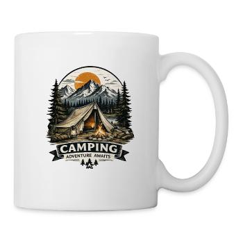 Coucher de soleil en camping en montagne - Mug blanc - blanc - Droite