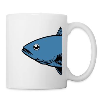 Kabeljau Fisch Angeln Hobby Geschenkidee  - Tasse - Weiß - Rechts