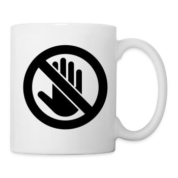 Caution Do Not Touch, Do Not Touch Symbol - Mug - white - Right