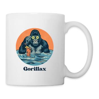 Gorillax Spa Chiller Affe im Pool - Tasse - Weiß - Rechts