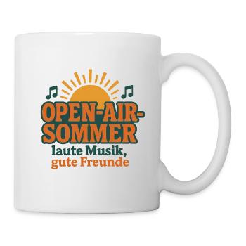 Open-Air-Sommer: Gute Freunde - Tasse - Weiß - Rechts