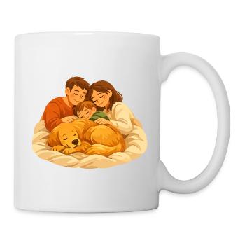 Golden Dog Family Retriever Dog Nature Love - Mug - white - Right