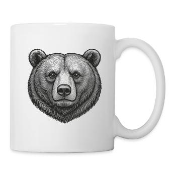 Illustration Grizzly de design graphique Bear - Mug blanc - blanc - Droite