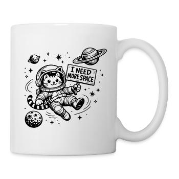 I need more freedom Cat in space - Mug - white - Right