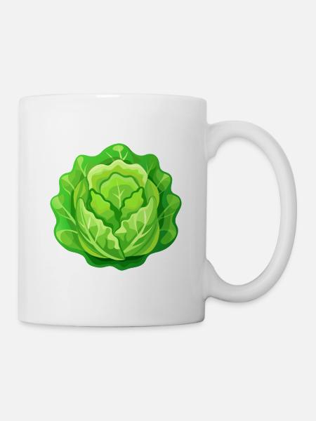 Salatkopf - Tasse - Weiß
