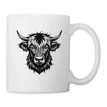 Highland Cow - Tasse - Weiß - Rechts